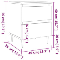 Thumbnail for Nachttisch Braun Eichen-Optik 40x35x50 cm Holzwerkstoff