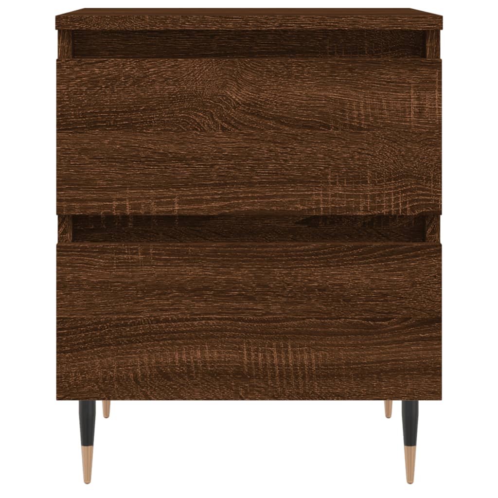 Nachttische 2 Stk. Braun Eichen-Optik 40x35x50 cm Holzwerkstoff
