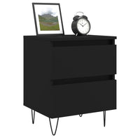 Thumbnail for Nachttische 2 Stk. Schwarz 40x35x50 cm Holzwerkstoff