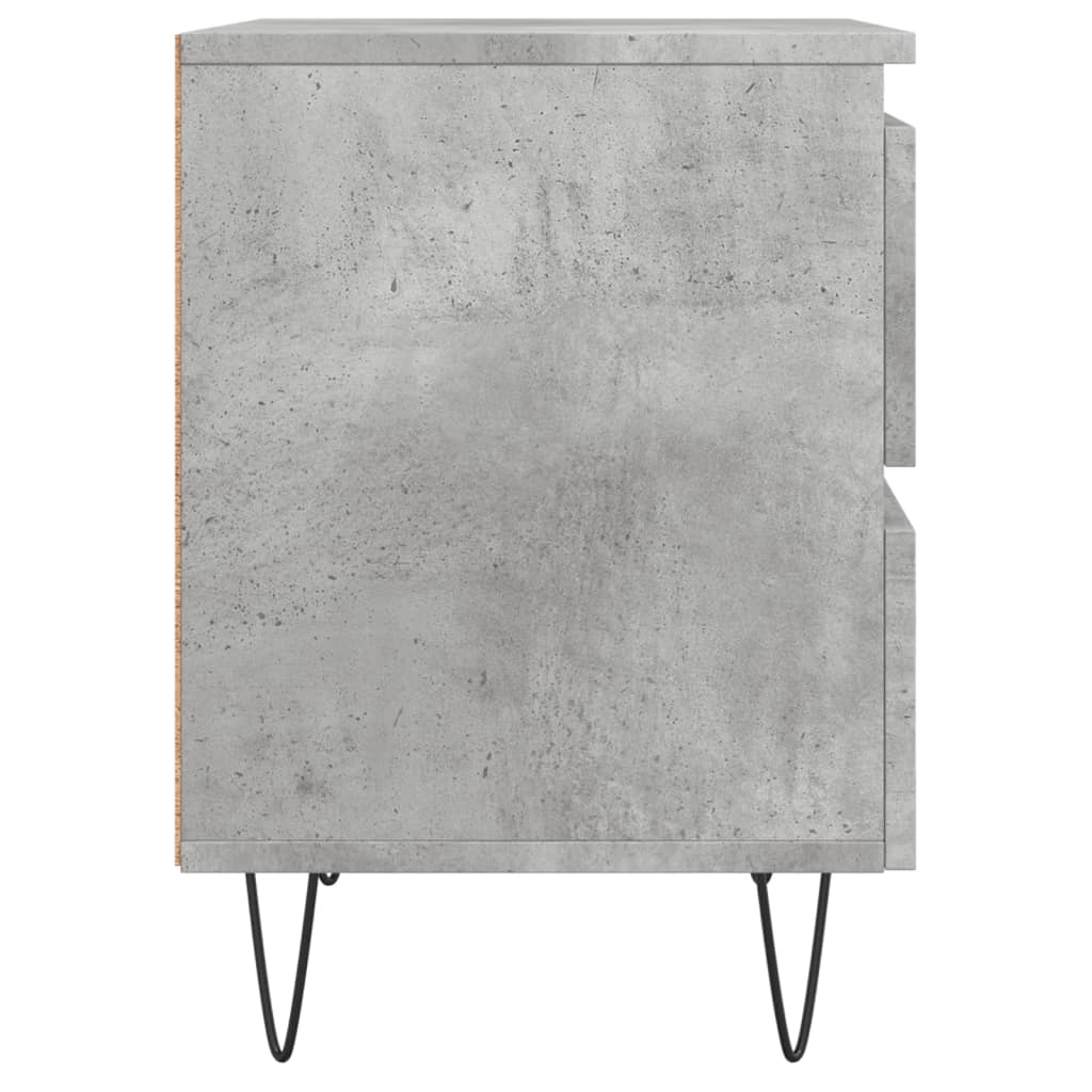 Nachttische 2 Stk. Betongrau 40x35x50 cm Holzwerkstoff