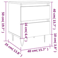 Thumbnail for Nachttisch Räuchereiche 40x35x50 cm Holzwerkstoff