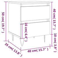 Thumbnail for Nachttisch Grau Sonoma 40x35x50 cm Holzwerkstoff