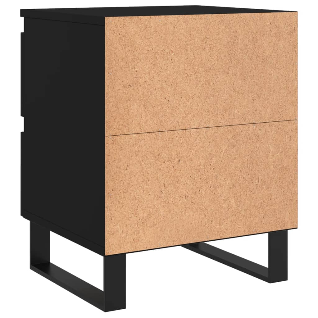 Nachttische 2 Stk. Schwarz 40x35x50 cm Holzwerkstoff
