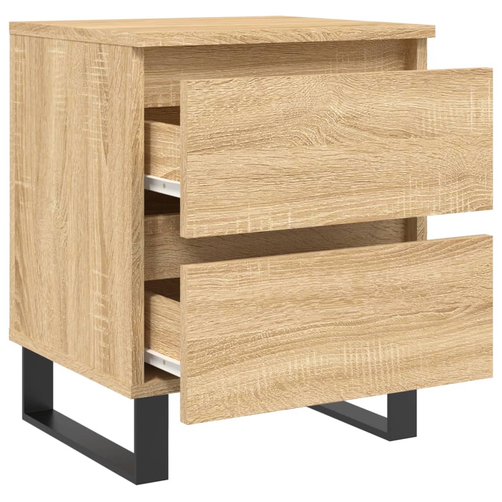 Nachttische 2 Stk. Sonoma-Eiche 40x35x50 cm Holzwerkstoff