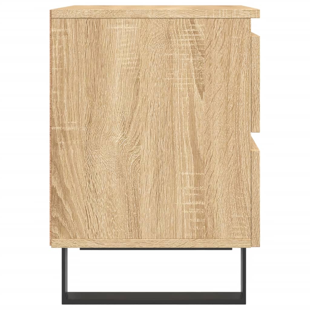 Nachttische 2 Stk. Sonoma-Eiche 40x35x50 cm Holzwerkstoff