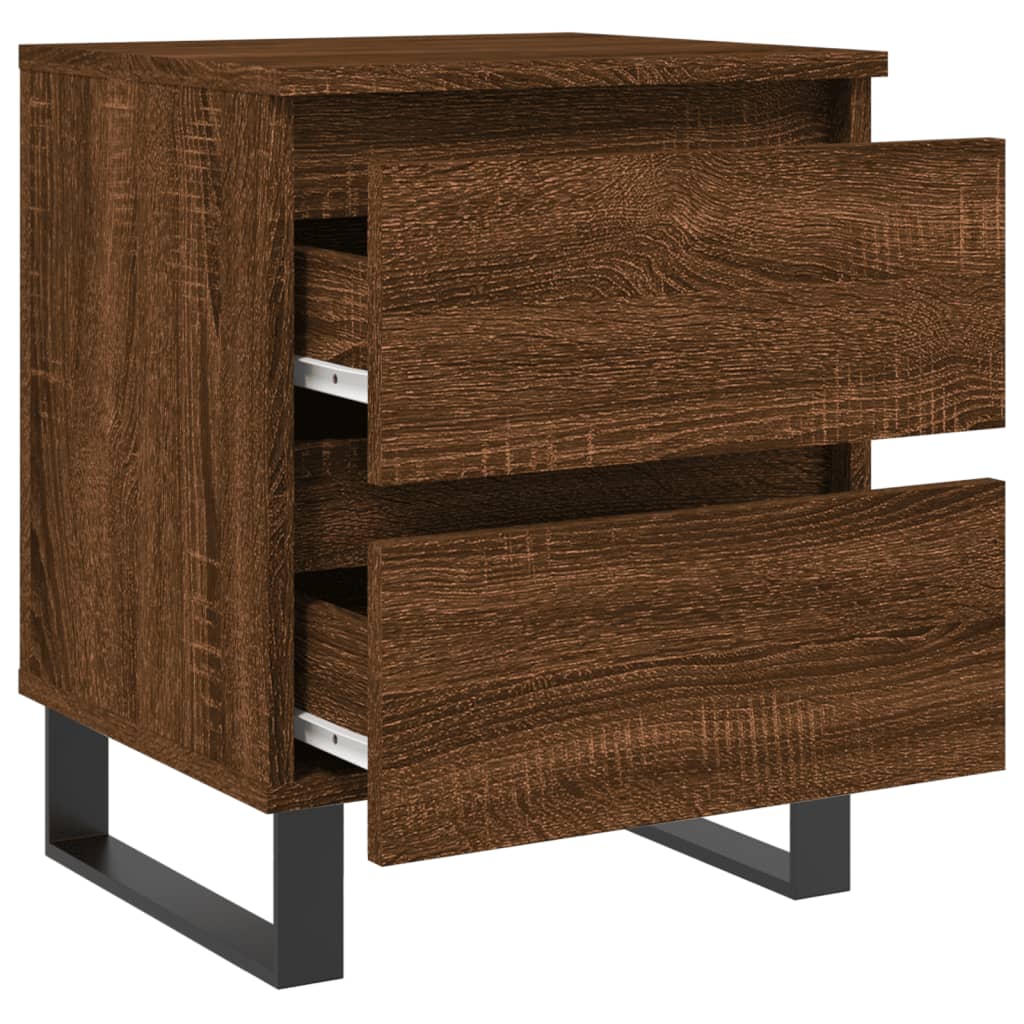 Nachttische 2 Stk. Braun Eichen-Optik 40x35x50 cm Holzwerkstoff