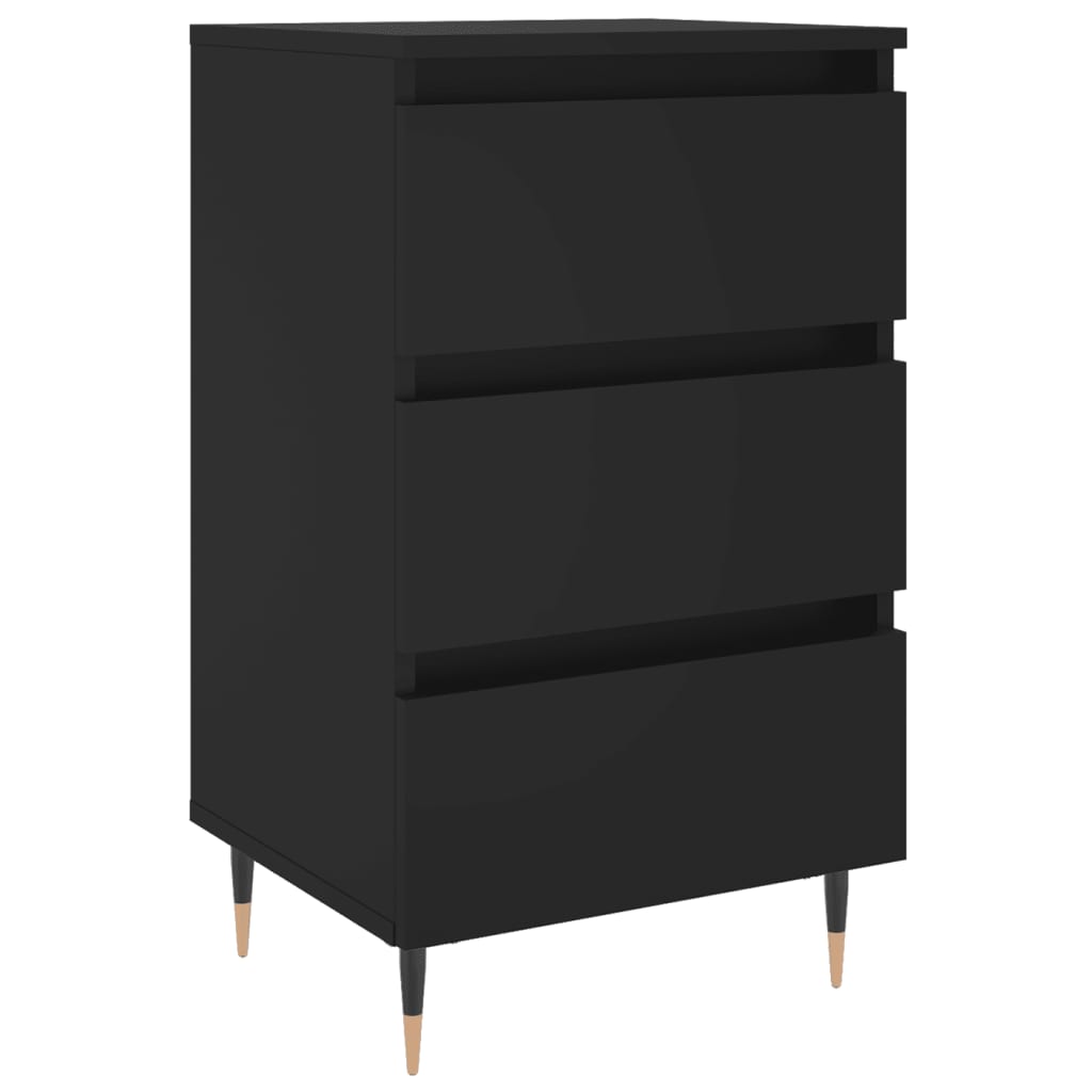 Nachttisch Schwarz 40x35x69 cm Holzwerkstoff