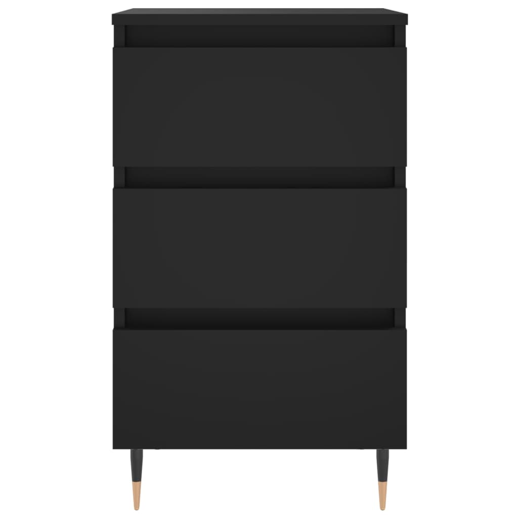 Nachttisch Schwarz 40x35x69 cm Holzwerkstoff