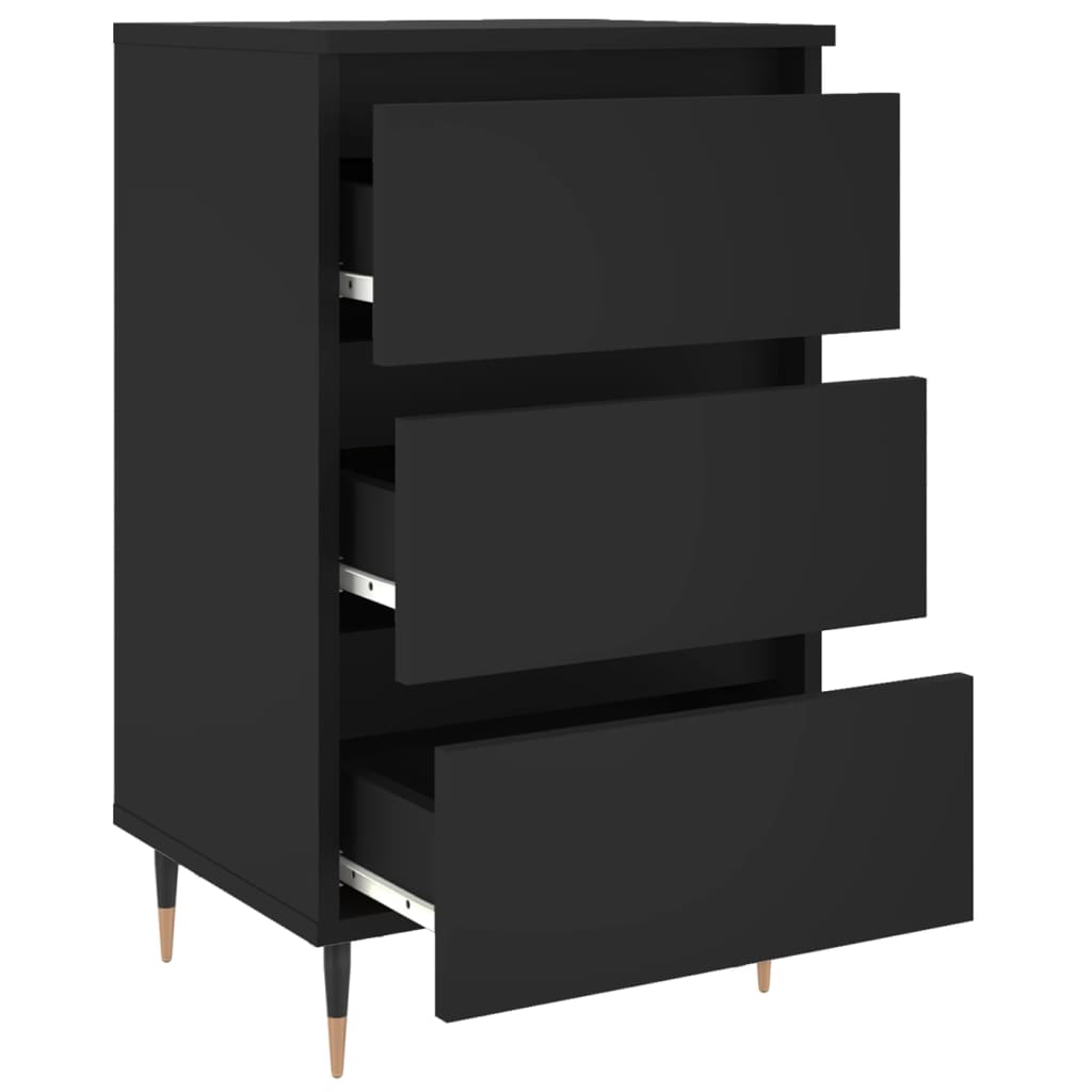 Nachttisch Schwarz 40x35x69 cm Holzwerkstoff