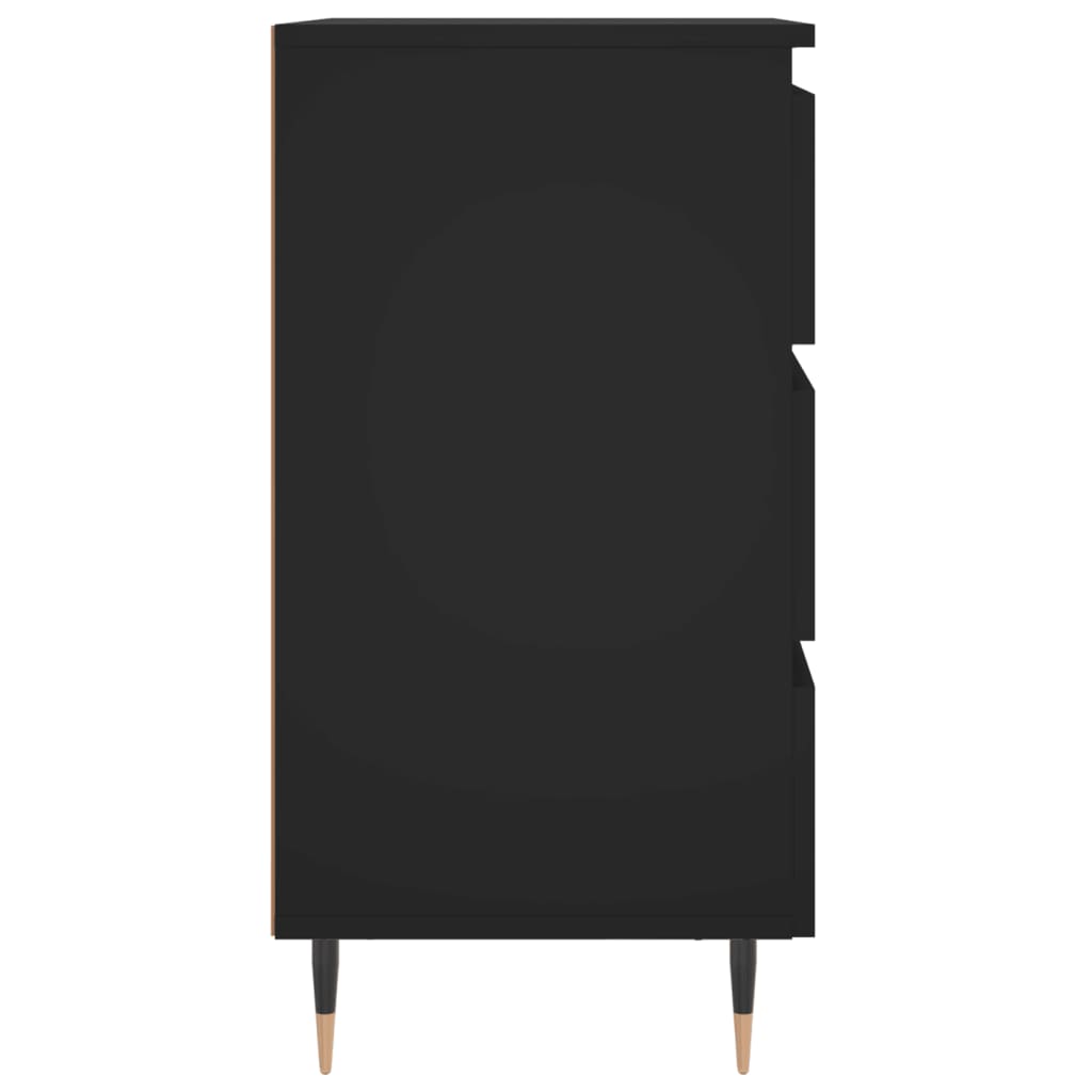 Nachttisch Schwarz 40x35x69 cm Holzwerkstoff