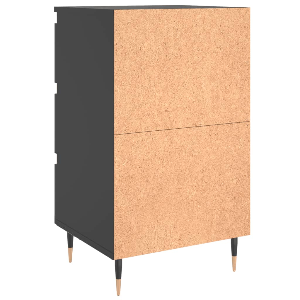Nachttisch Schwarz 40x35x69 cm Holzwerkstoff