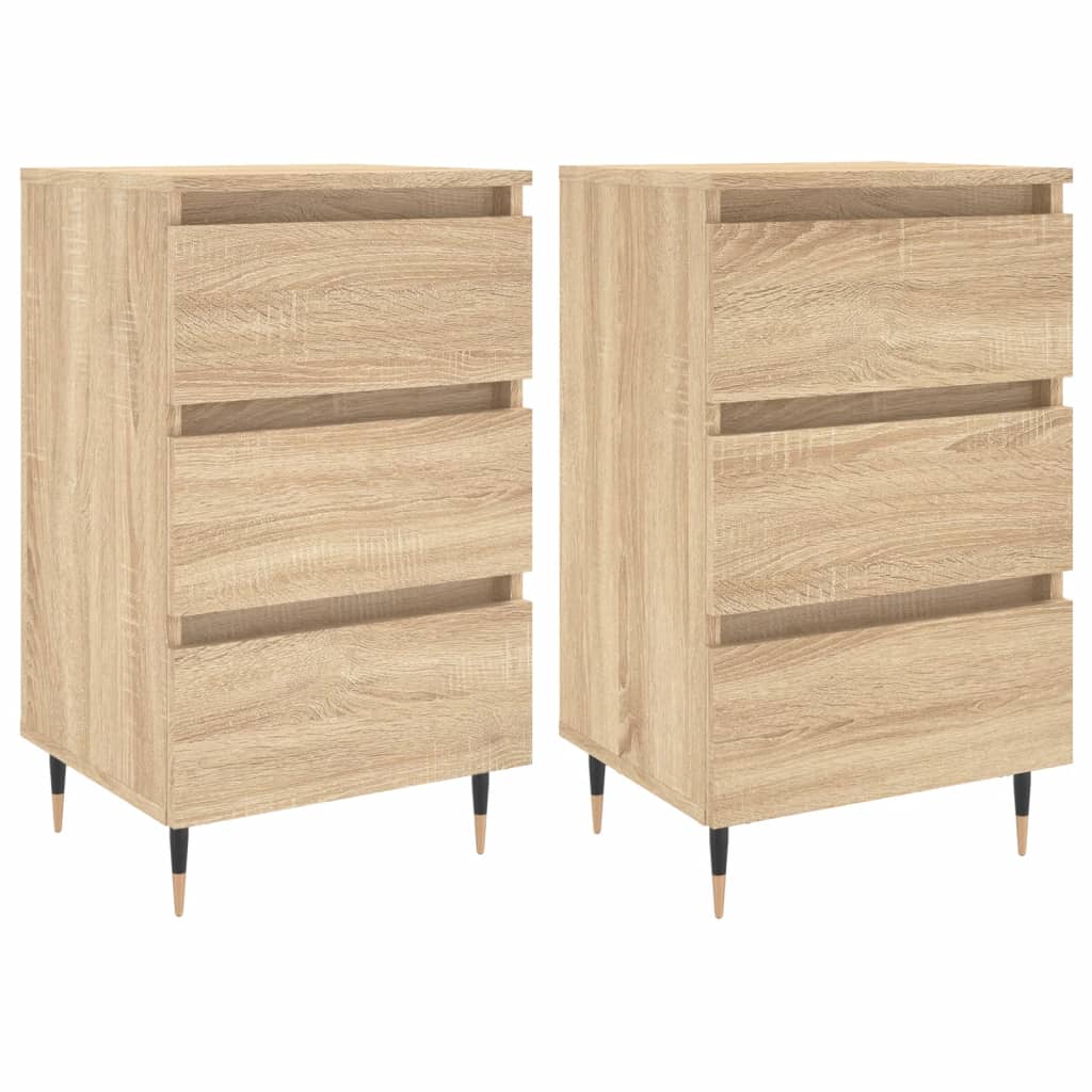 Nachttische 2 Stk. Sonoma-Eiche 40x35x69 cm Holzwerkstoff