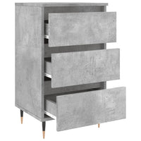 Thumbnail for Nachttisch Betongrau 40x35x69 cm Holzwerkstoff