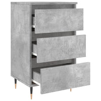 Thumbnail for Nachttische 2 Stk. Betongrau 40x35x69 cm Holzwerkstoff