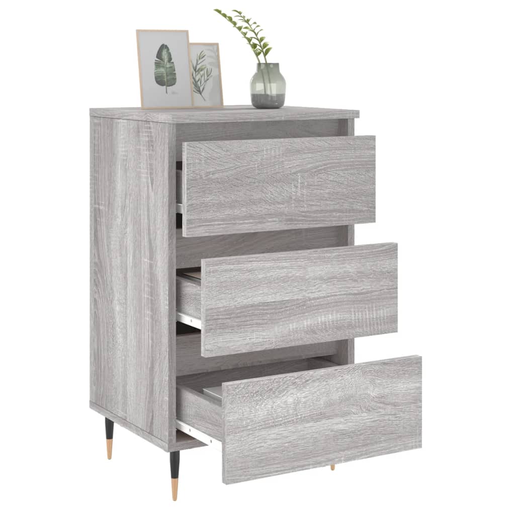 Nachttisch Grau Sonoma 40x35x69 cm Holzwerkstoff