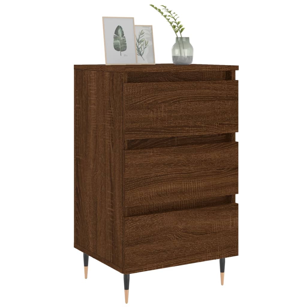 Nachttisch Braun Eichen-Optik 40x35x69 cm Holzwerkstoff
