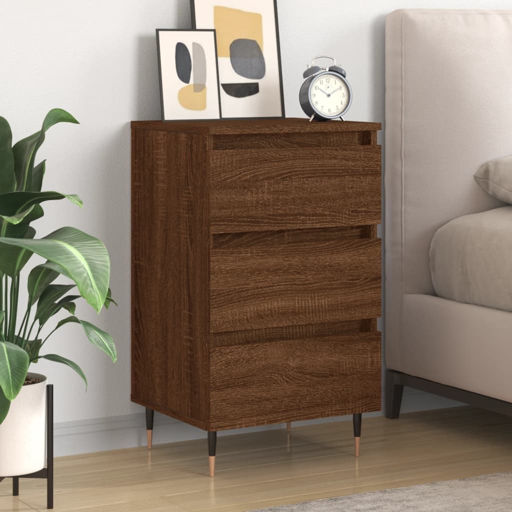 Nachttisch Braun Eichen-Optik 40x35x69 cm Holzwerkstoff