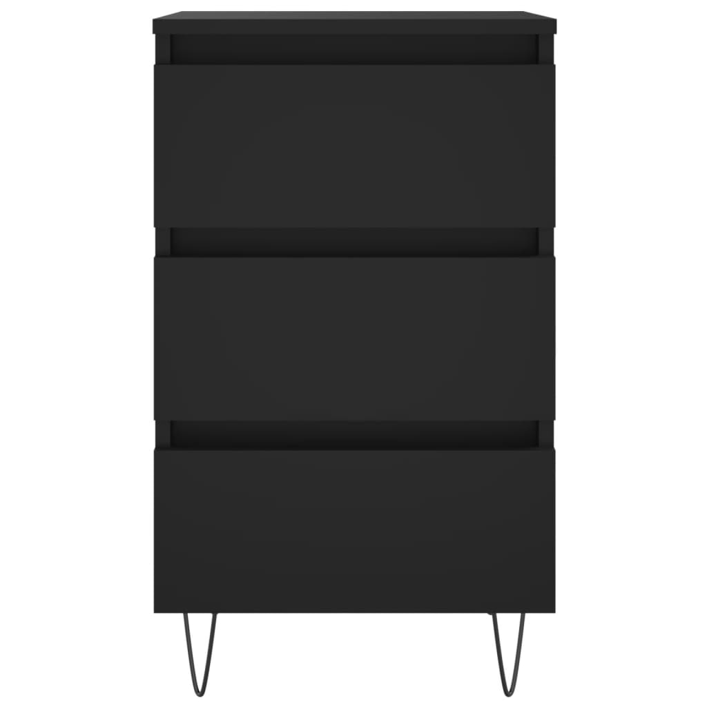 Nachttisch Schwarz 40x35x69 cm Holzwerkstoff