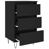 Thumbnail for Nachttische 2 Stk. Schwarz 40x35x69 cm Holzwerkstoff