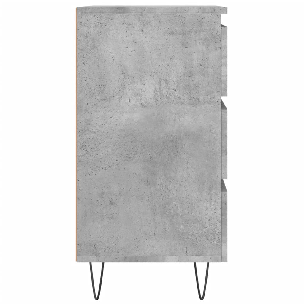 Nachttische 2 Stk. Betongrau 40x35x69 cm Holzwerkstoff