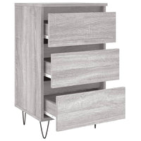 Thumbnail for Nachttische 2 Stk. Grau Sonoma 40x35x69 cm Holzwerkstoff