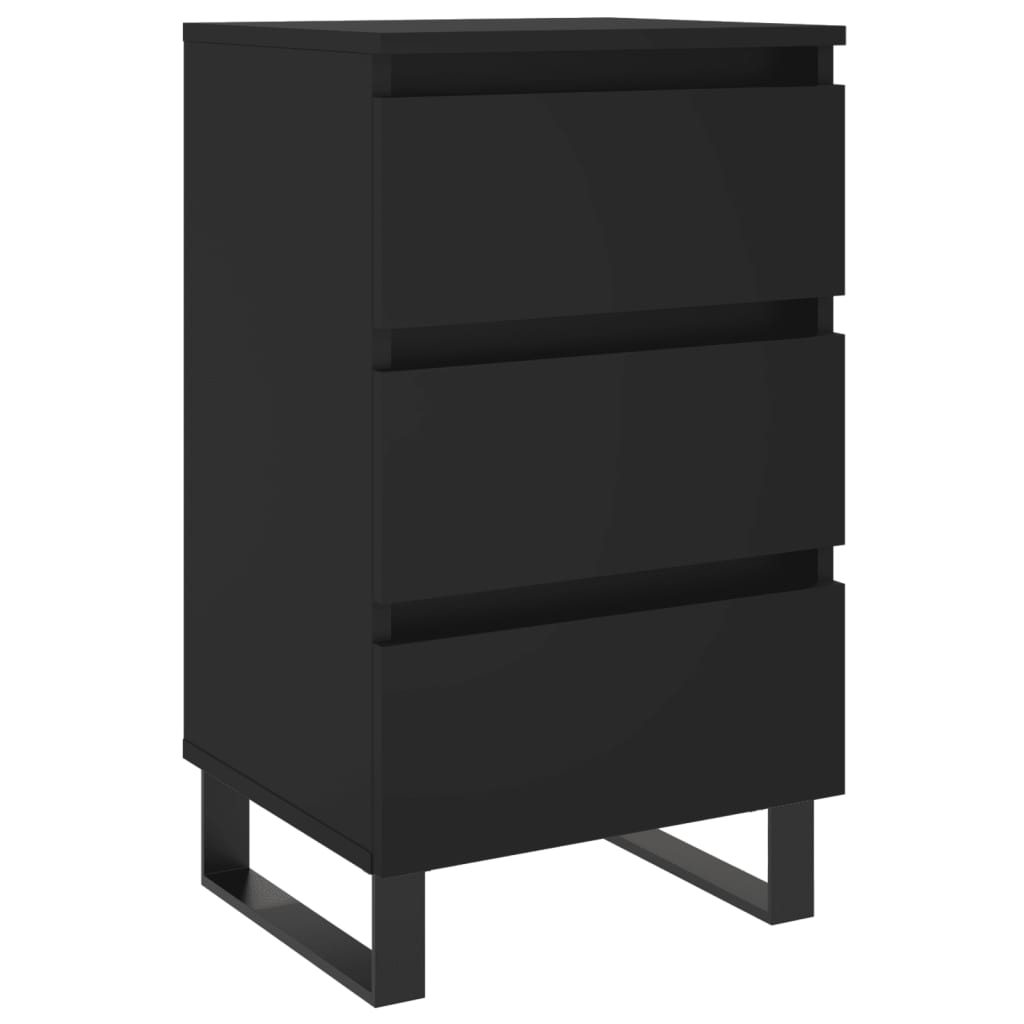 Nachttisch Schwarz 40x35x69 cm Holzwerkstoff