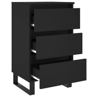 Thumbnail for Nachttische 2 Stk. Schwarz 40x35x69 cm Holzwerkstoff