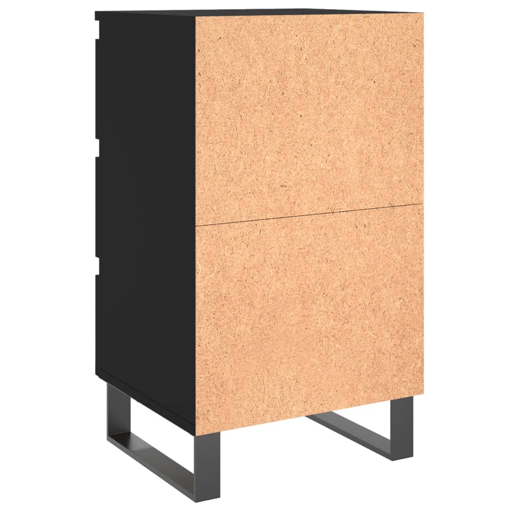 Nachttische 2 Stk. Schwarz 40x35x69 cm Holzwerkstoff
