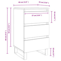 Thumbnail for Nachttisch Sonoma-Eiche 40x35x69 cm Holzwerkstoff