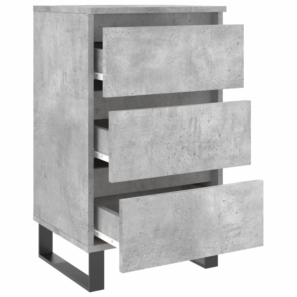Nachttisch Betongrau 40x35x69 cm Holzwerkstoff