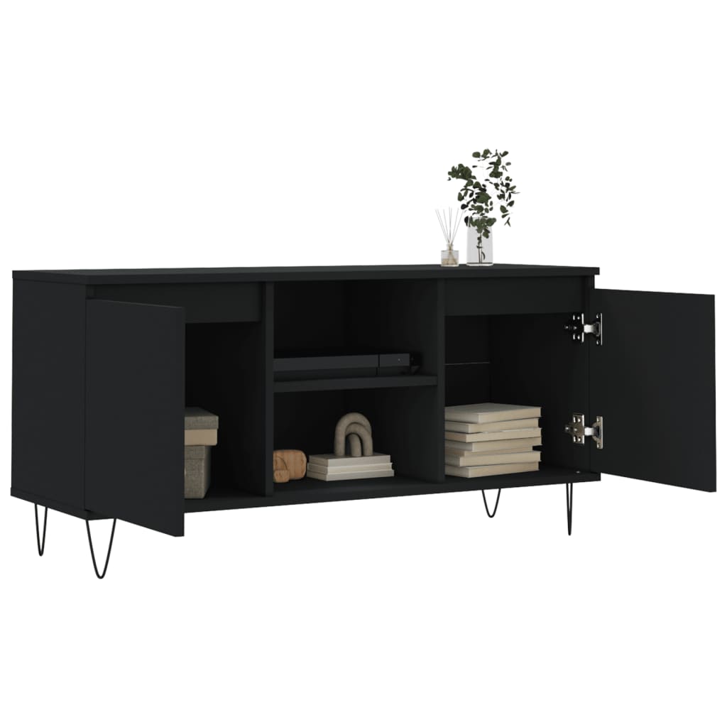 TV-Schrank Schwarz 104x35x50 cm Holzwerkstoff