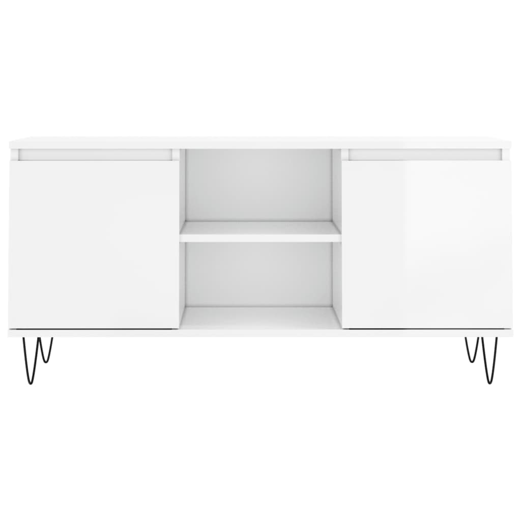 TV-Schrank Hochglanz-Weiß 104x35x50 cm Holzwerkstoff