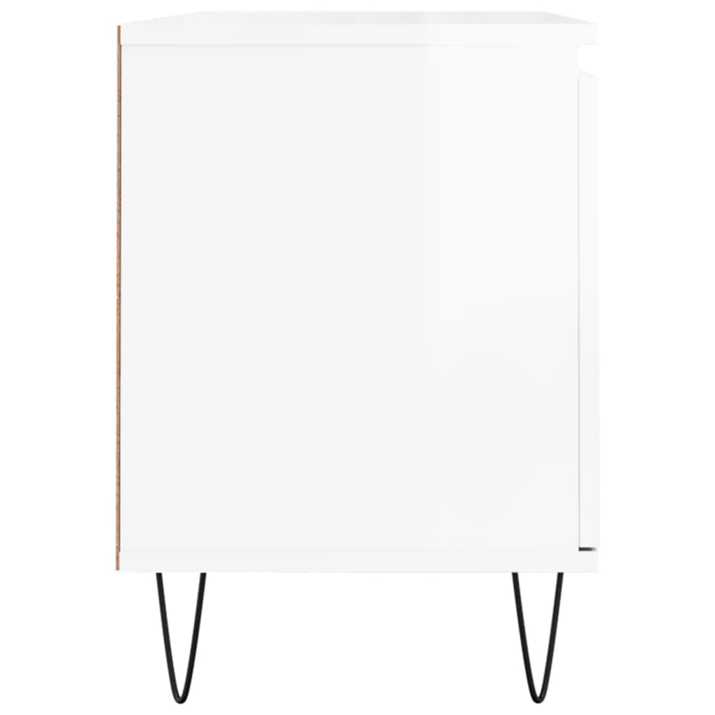 TV-Schrank Hochglanz-Weiß 104x35x50 cm Holzwerkstoff