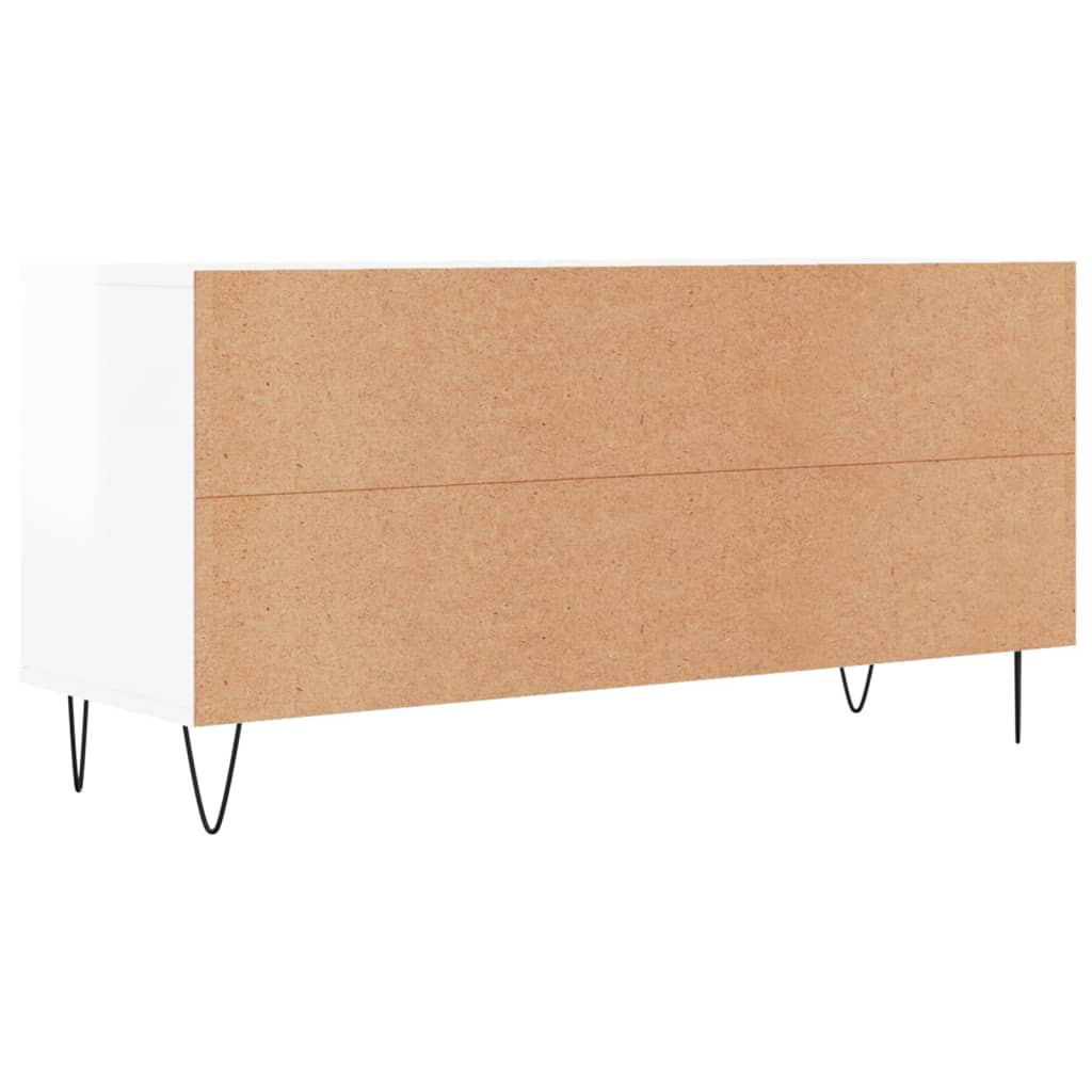 TV-Schrank Hochglanz-Weiß 104x35x50 cm Holzwerkstoff