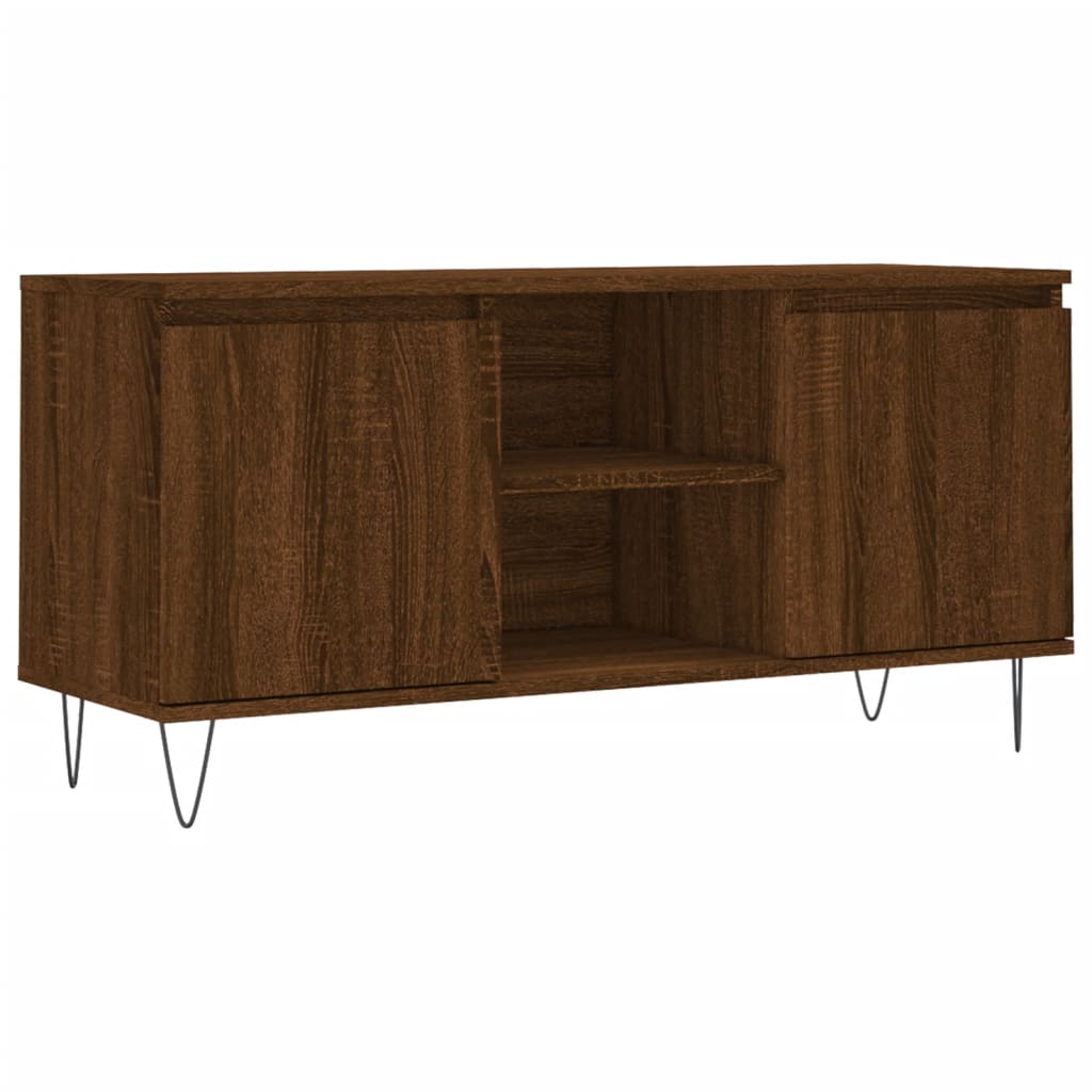 TV-Schrank Braun Eichen-Optik 104x35x50 cm Holzwerkstoff
