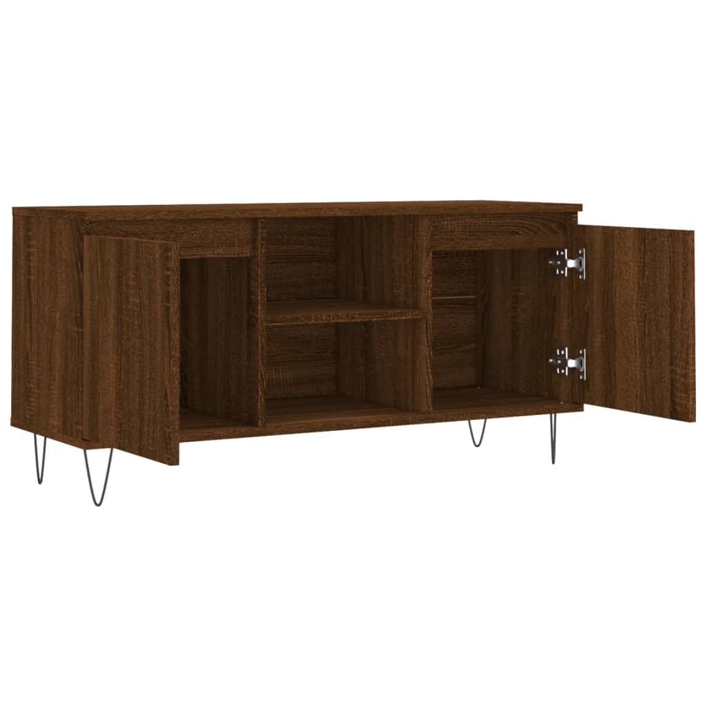 TV-Schrank Braun Eichen-Optik 104x35x50 cm Holzwerkstoff