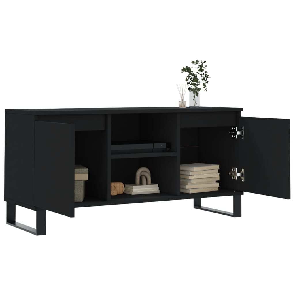 TV-Schrank Schwarz 104x35x50 cm Holzwerkstoff