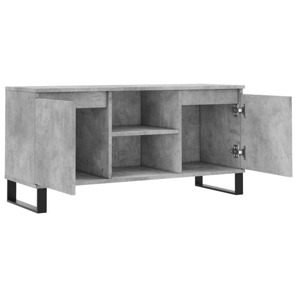 TV-Schrank Betongrau 104x35x50 cm Holzwerkstoff