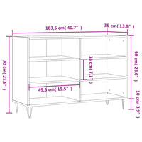 Thumbnail for Sideboard Schwarz 103,5x35x70 cm Holzwerkstoff