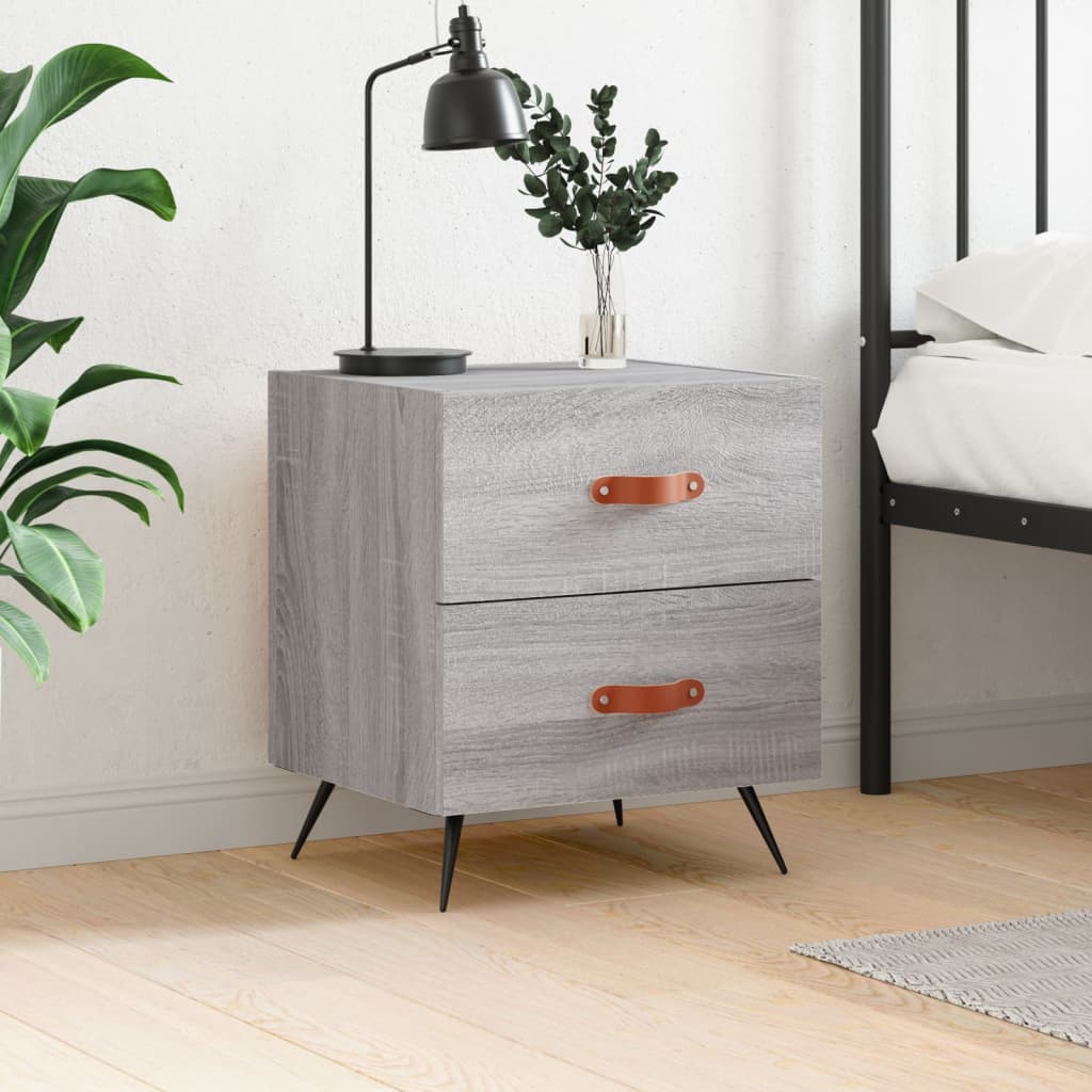 Nachttisch Grau Sonoma 40x35x47,5 cm Holzwerkstoff