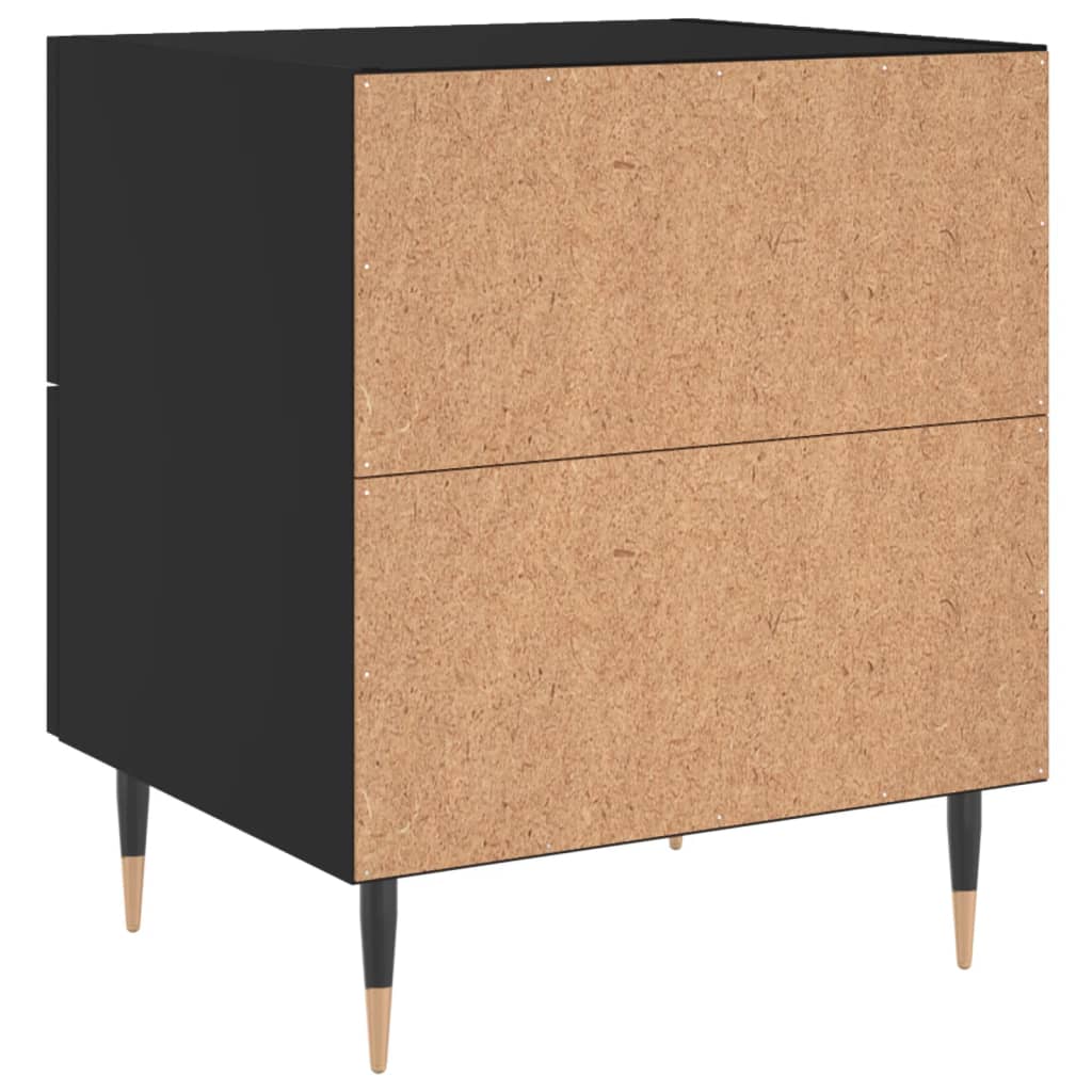 Nachttisch Schwarz 40x35x47,5 cm Holzwerkstoff