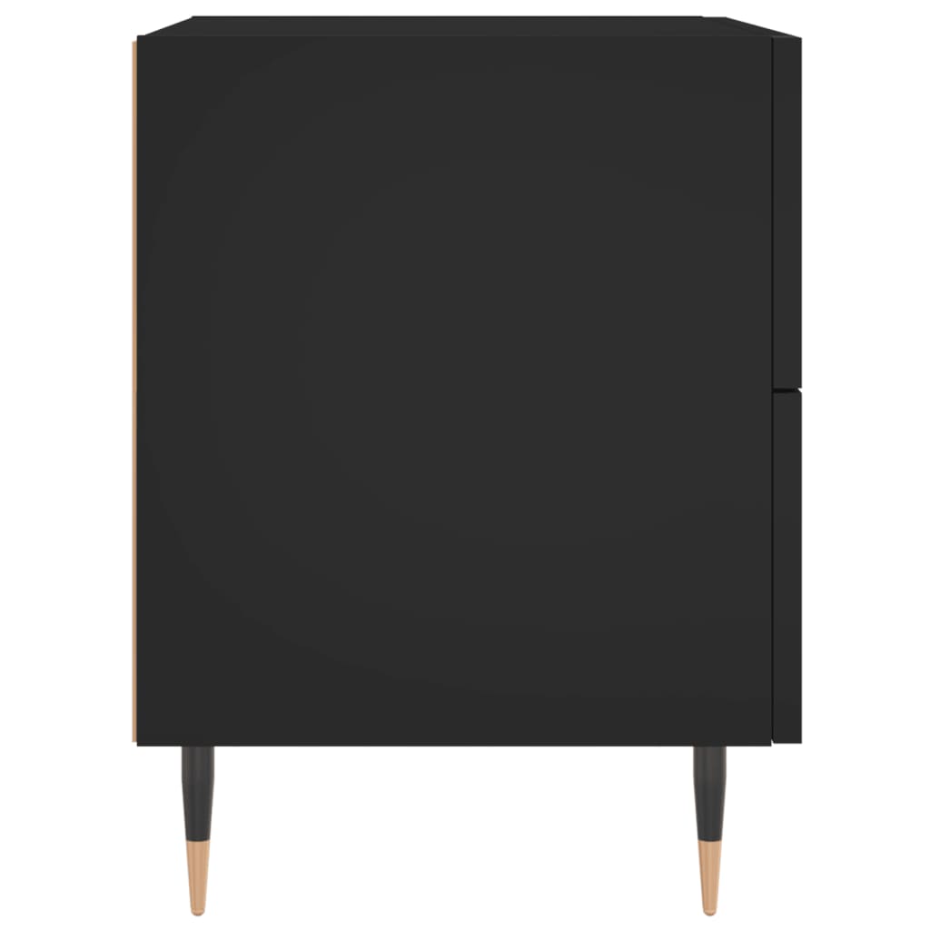 Nachttische 2 Stk. Schwarz 40x35x47,5 cm Holzwerkstoff