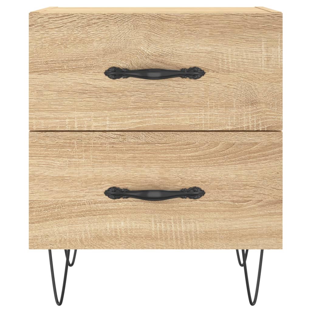 Nachttische 2 Stk. Sonoma-Eiche 40x35x47,5 cm Holzwerkstoff