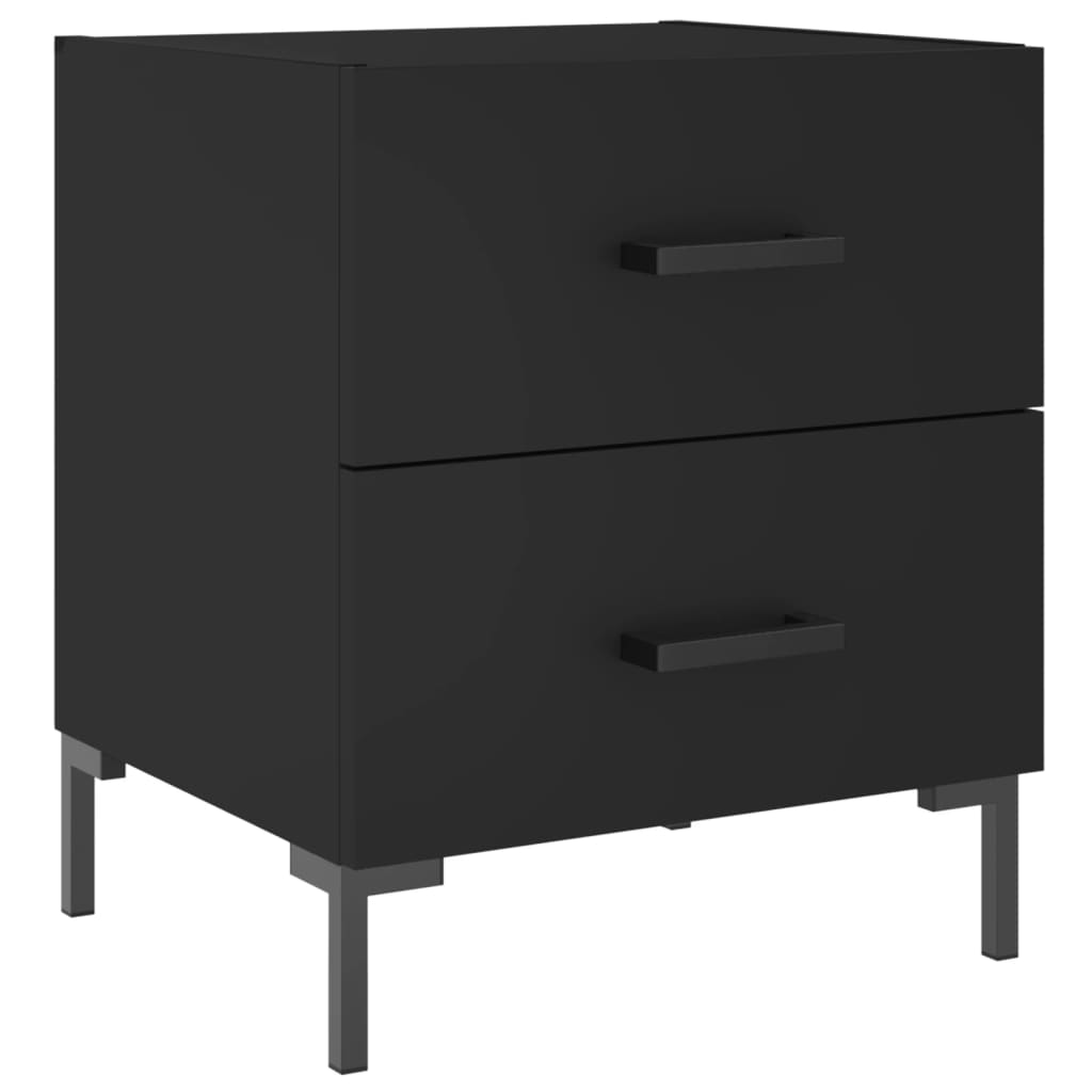 Nachttisch Schwarz 40x35x47,5 cm Holzwerkstoff