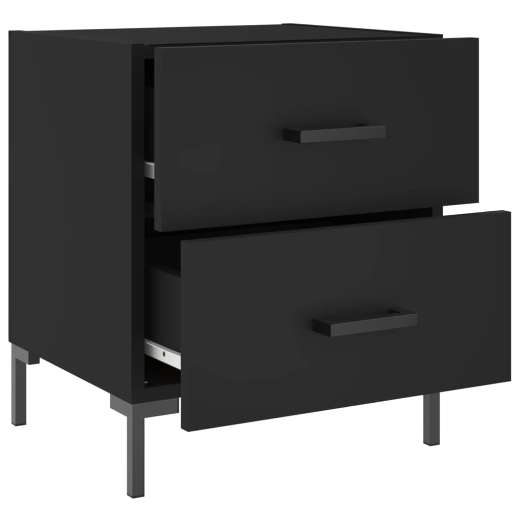 Nachttisch Schwarz 40x35x47,5 cm Holzwerkstoff