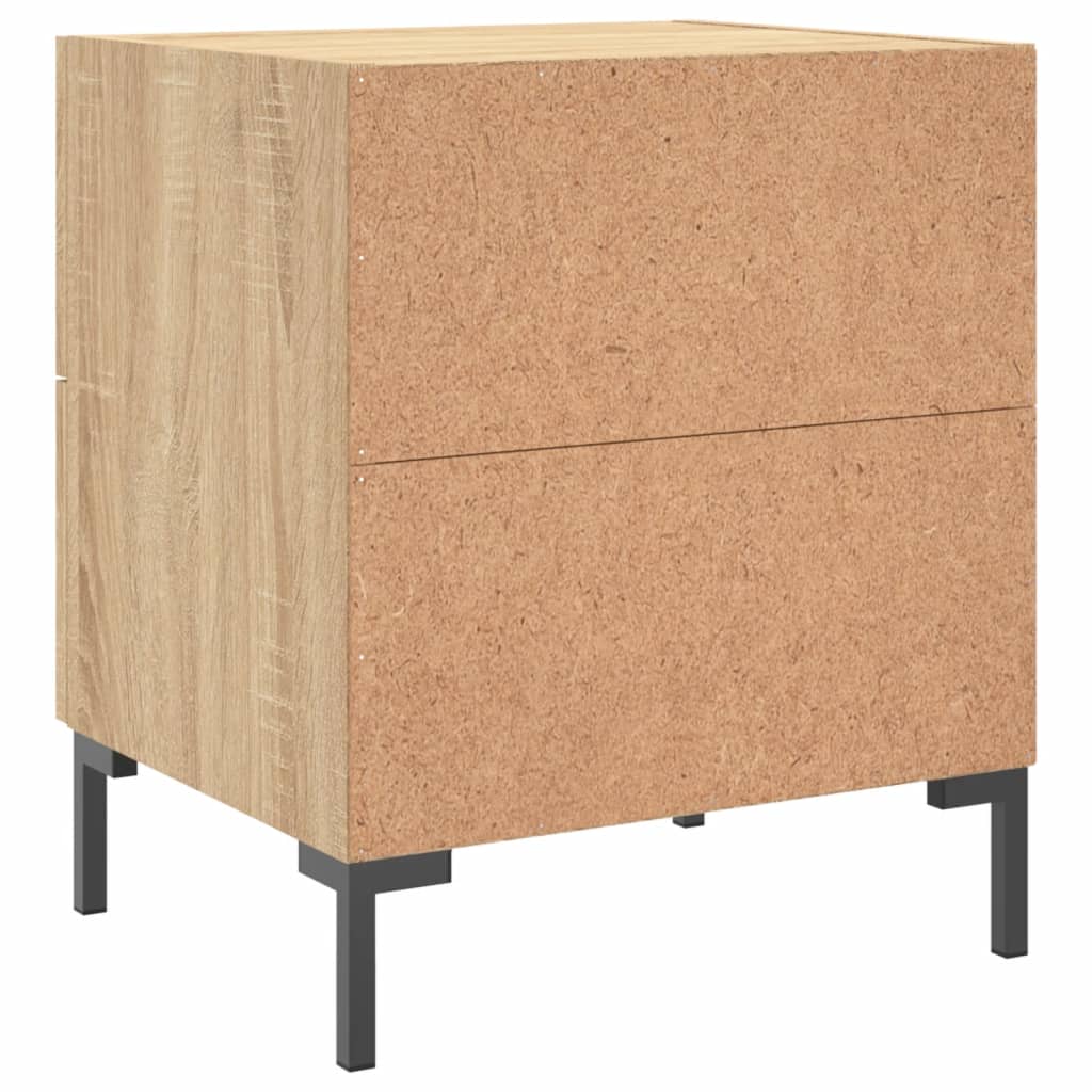 Nachttische 2 Stk. Sonoma-Eiche 40x35x47,5 cm Holzwerkstoff