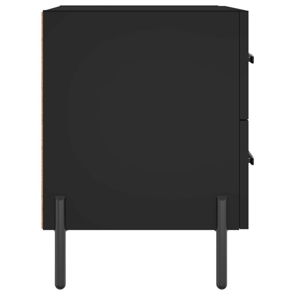 Nachttisch Schwarz 40x35x47,5 cm Holzwerkstoff