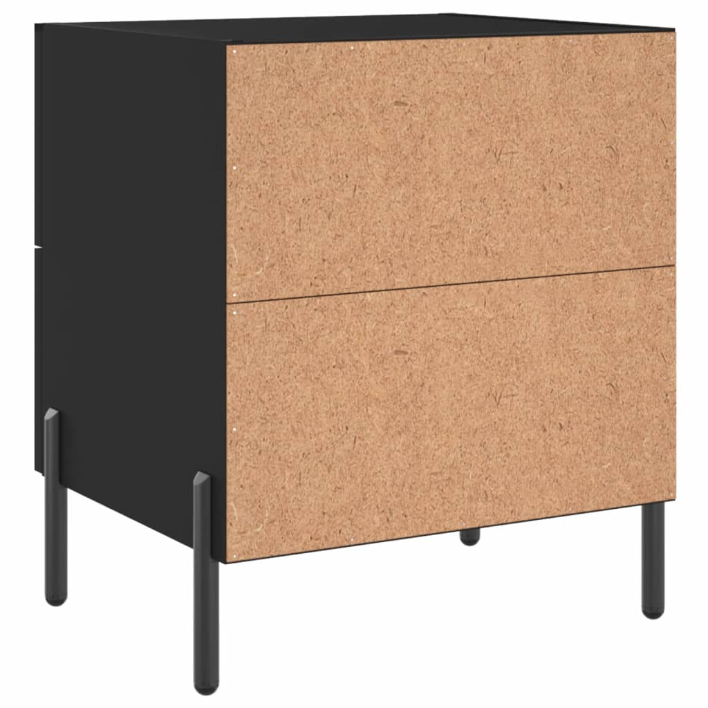 Nachttisch Schwarz 40x35x47,5 cm Holzwerkstoff