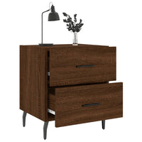 Thumbnail for Nachttische 2Stk. Braun Eichen-Optik 40x35x47,5cm Holzwerkstoff