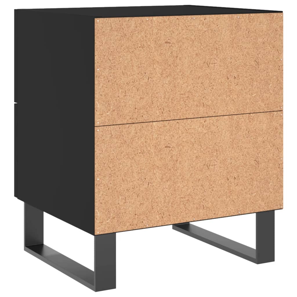 Nachttisch Schwarz 40x35x47,5 cm Holzwerkstoff